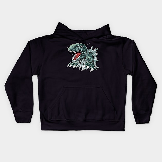 Tyrannosaur Kids Hoodie by katanya78